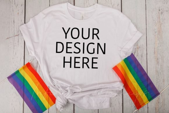 Download Pride Mockup Bella Canvas 3001 Mock Up - Bella canvas Collection
