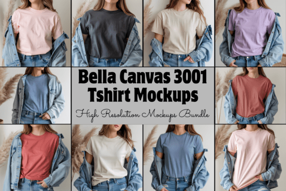 Download Bella Canvas 3001 Tshirt Mockups Bundle - Bella canvas Collection