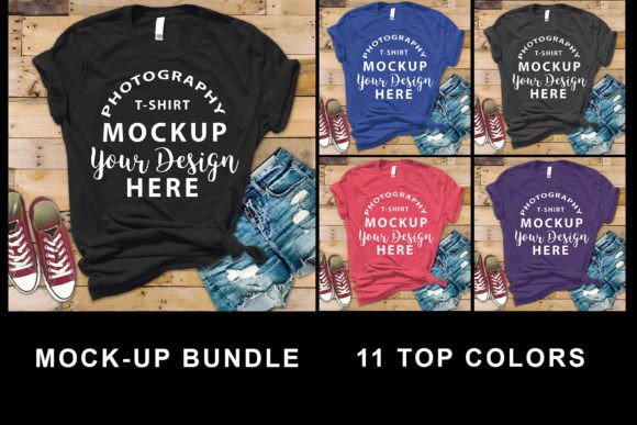 Download Bella Canvas 3001 Shirt Mockup BUNDLE - Bella canvas Collection