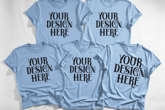 Download Bella Canvas 3001 Group T-shirt Mockup - Bella canvas Collection