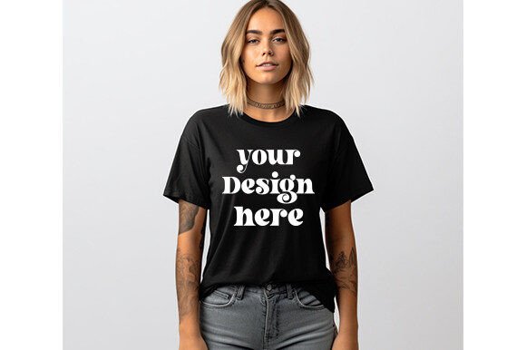 Download Comfort Colors C1717 Black Shirt Mockup - Premium Bundle